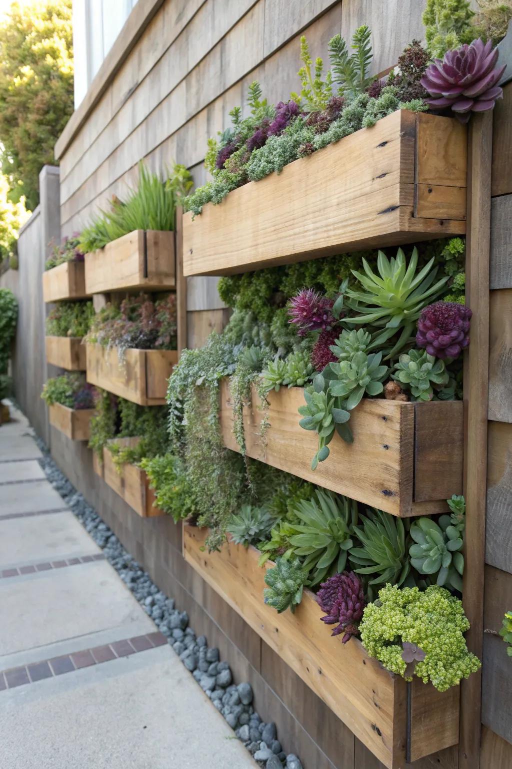 Elevate your backyard with a living wall that marries nature and storage in perfect harmony.