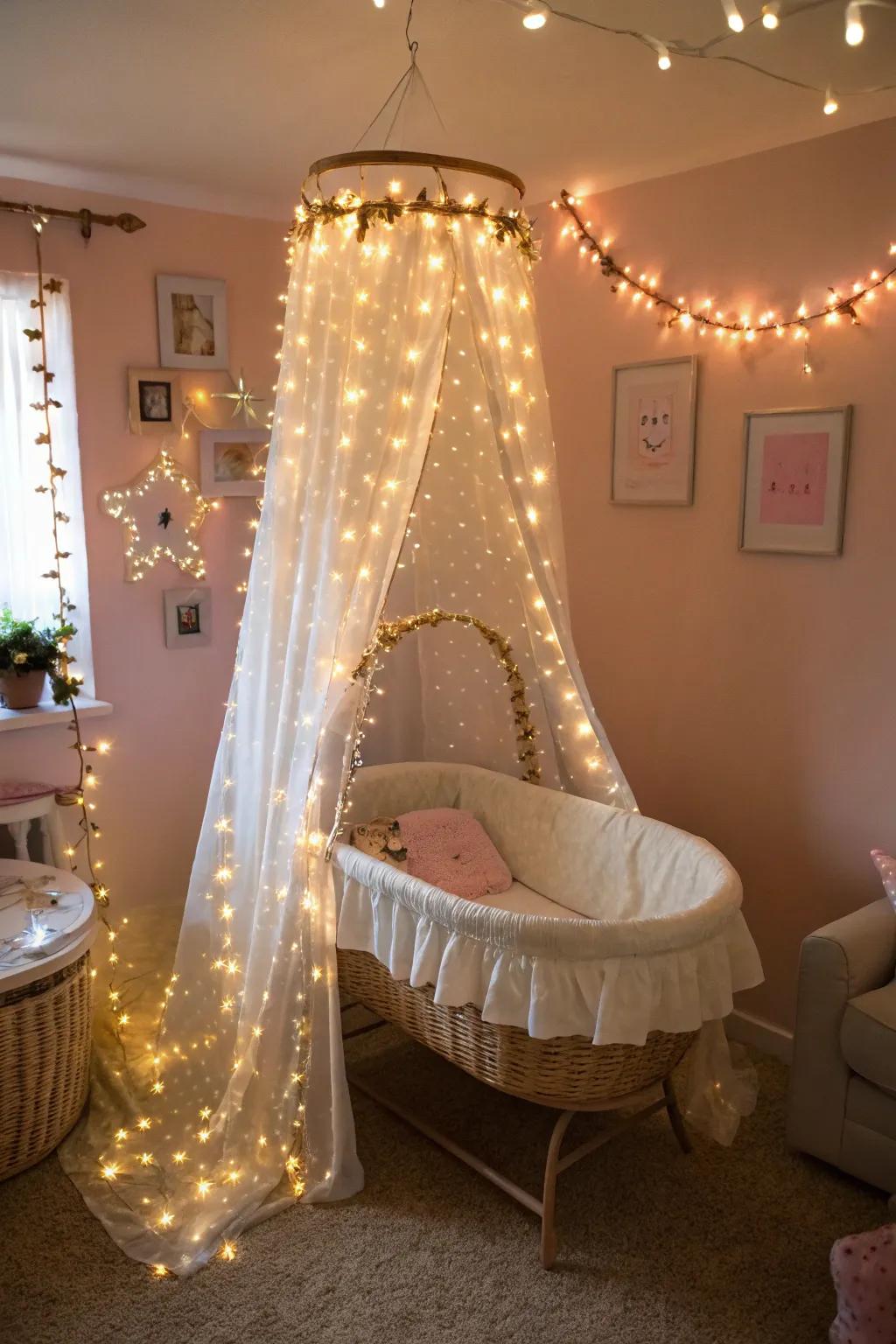 Magical fairy lights creating a cozy ambiance.