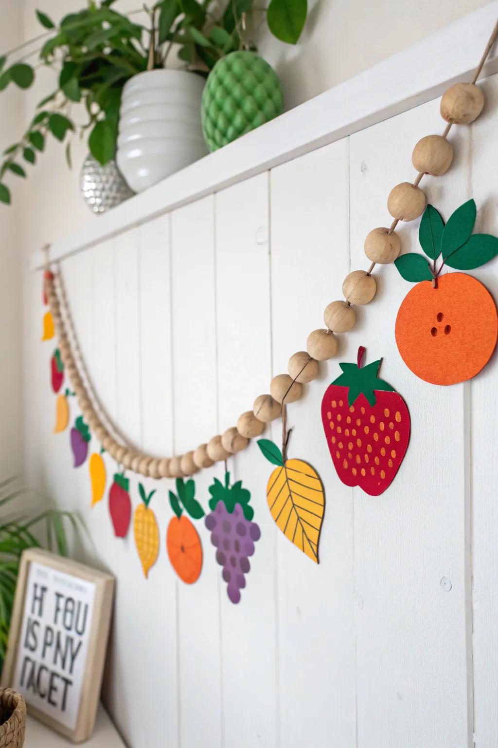 Embrace the Fruits of the Spirit with this vibrant, handcrafted garland that brings joy and simplicity to any space.