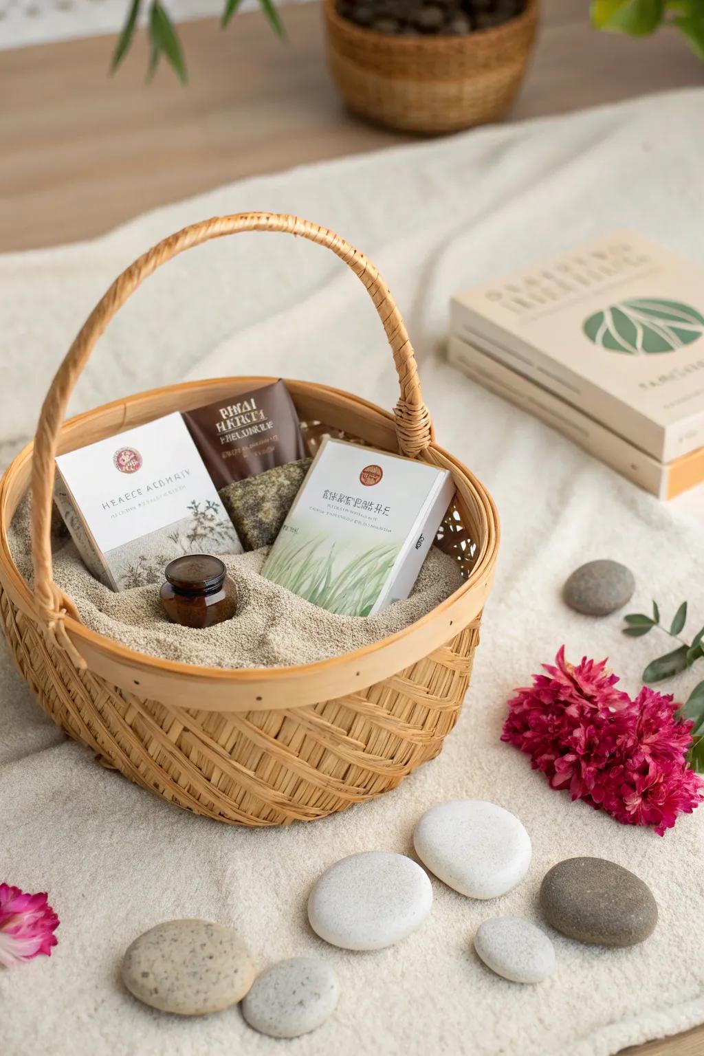 Embrace tranquility with our Zen Master's Retreat birthday basket, perfect for a mindful escape.