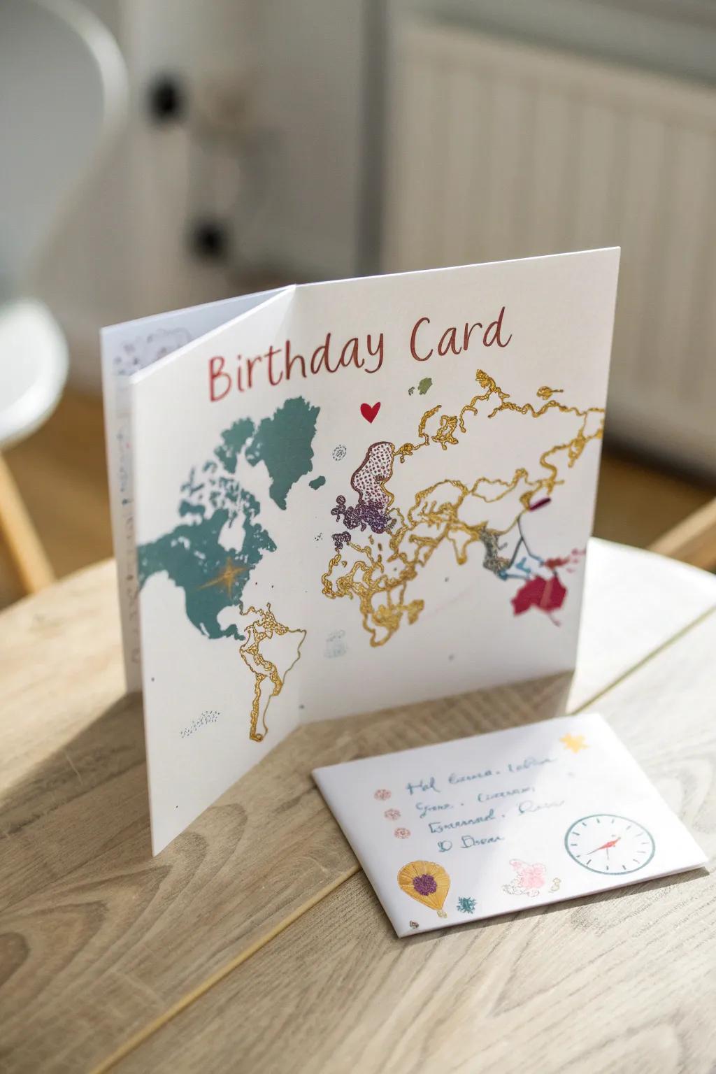 Craft a heartfelt journey with a map of memories on her special day.
