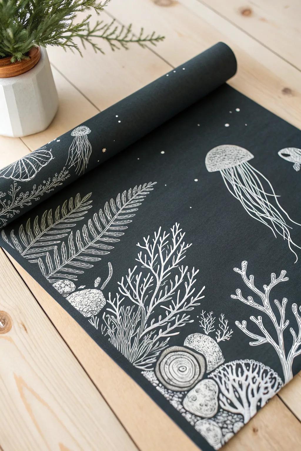 Dive into serenity with this exquisite underwater art, perfect for adding a splash of elegance to any space.