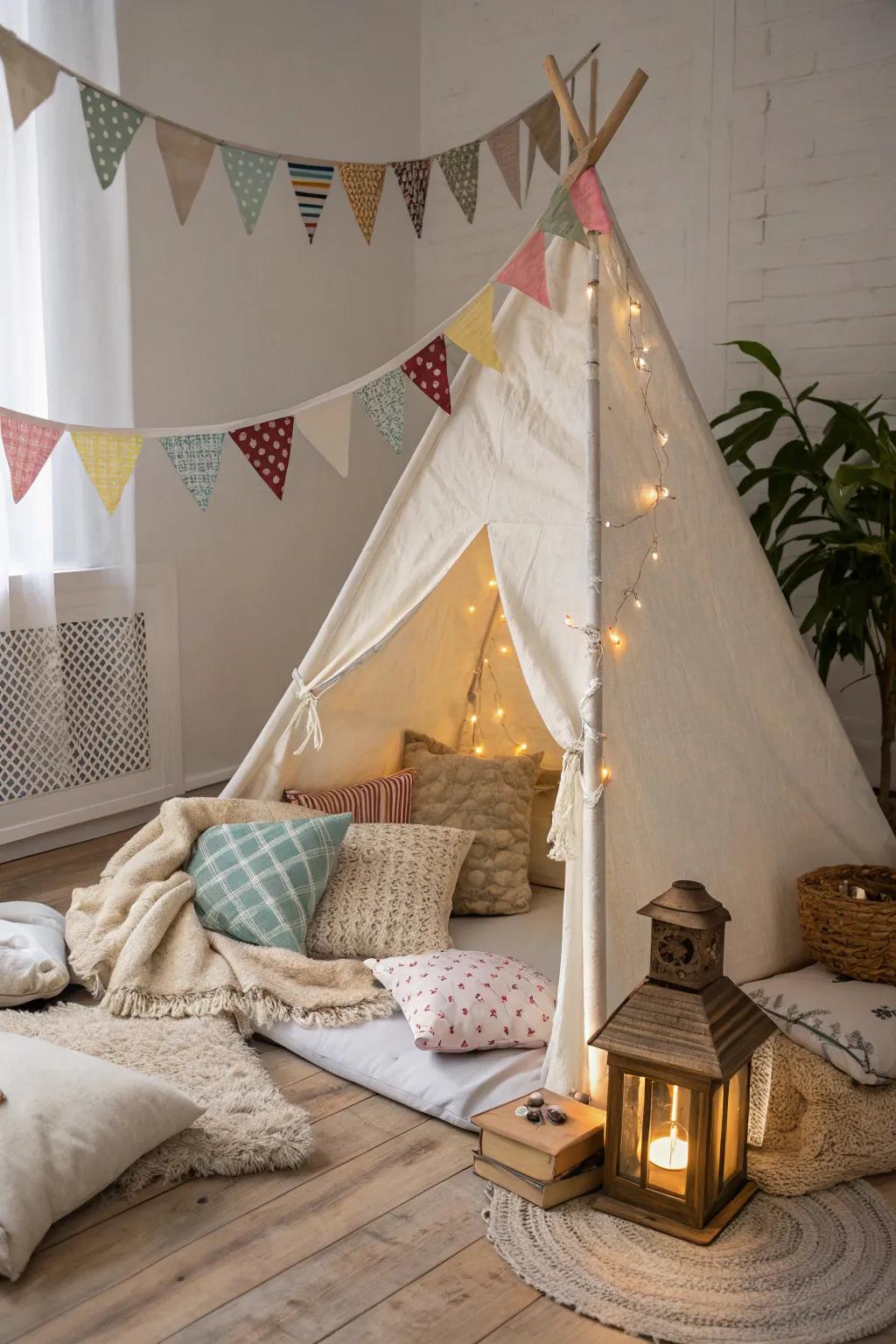Transform your space into a festival-ready retreat with a pop of color and cozy charm.