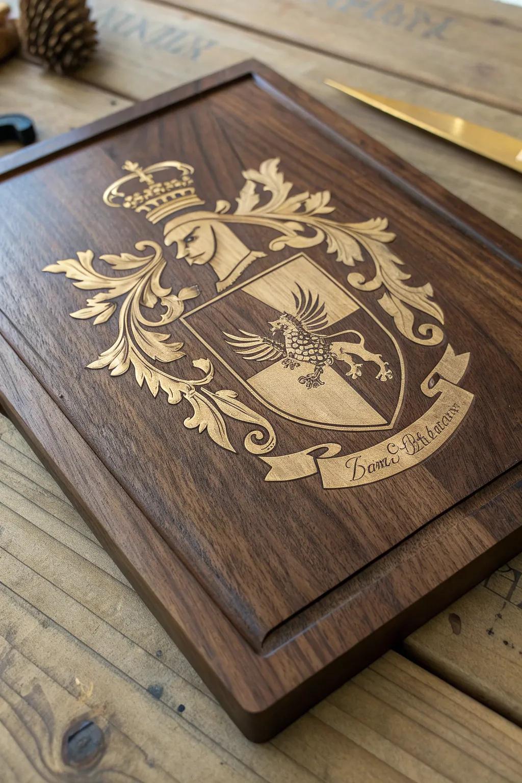 Celebrate your heritage with a handcrafted family crest board—where tradition meets artistry.
