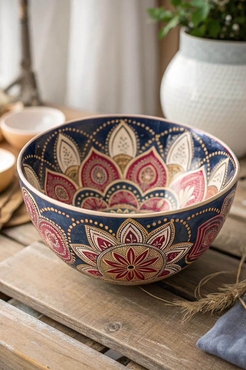 Dive into Mandala Magic and transform your bowl into a masterpiece of calm and color.