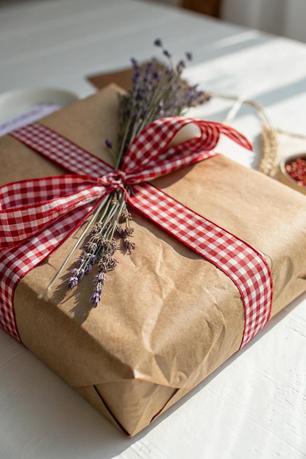 Elevate your gift wrapping with a touch of timeless elegance using gingham check ribbons.