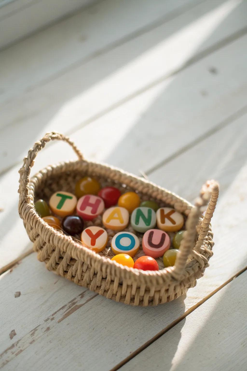 A sweet 'Thank You' wrapped in Scandinavian elegance and Boho charm.