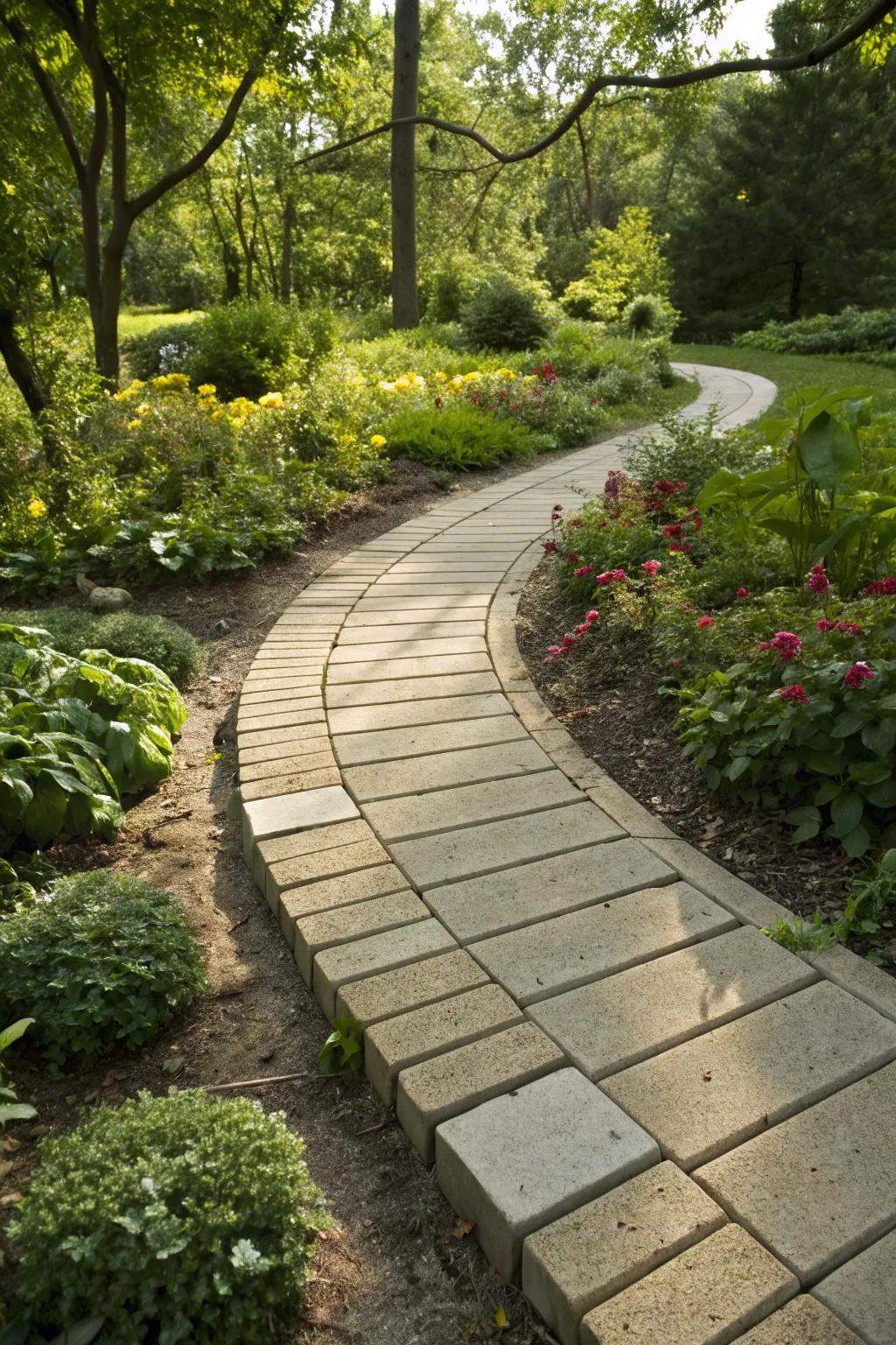 Craft your own pathway to paradise with this stunning cinder block garden trail.
