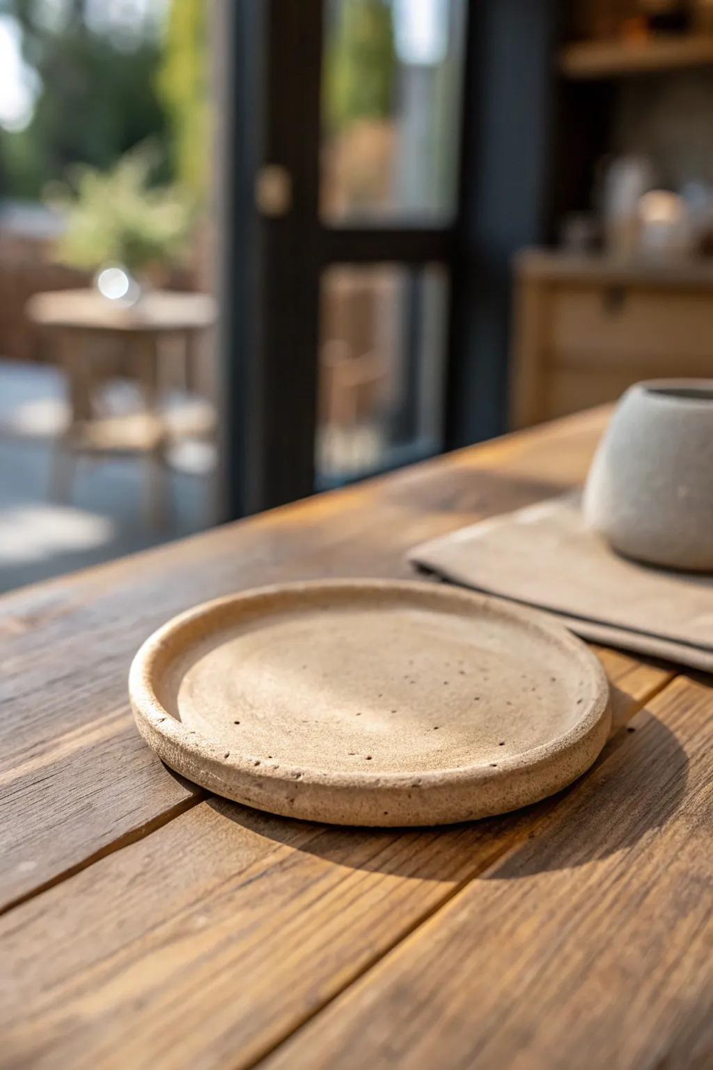 Embrace rustic charm with handcrafted clay coasters for a cozy, minimalist touch.