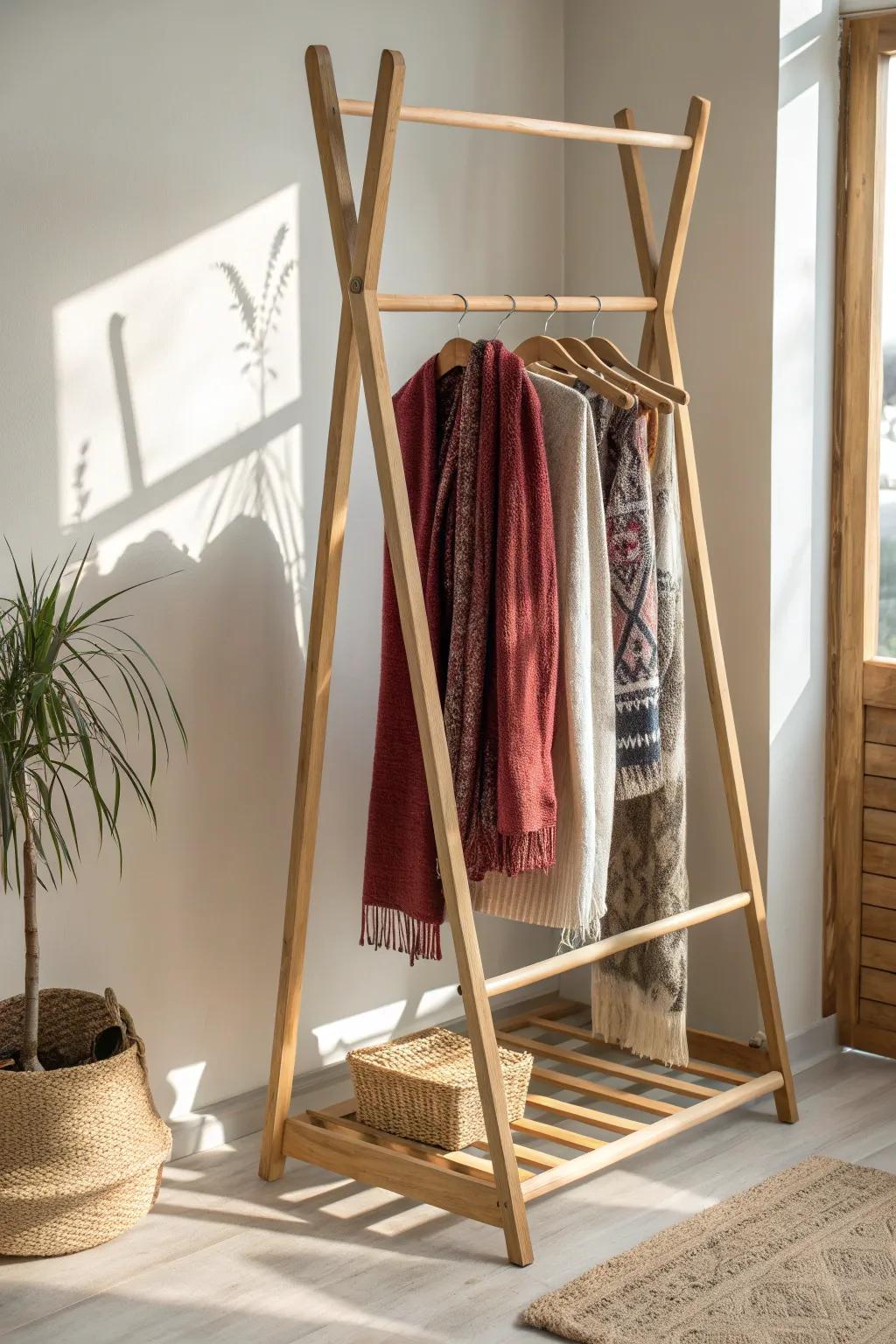 Elevate your space with a chic collapsible rack - where minimalism meets functionality.