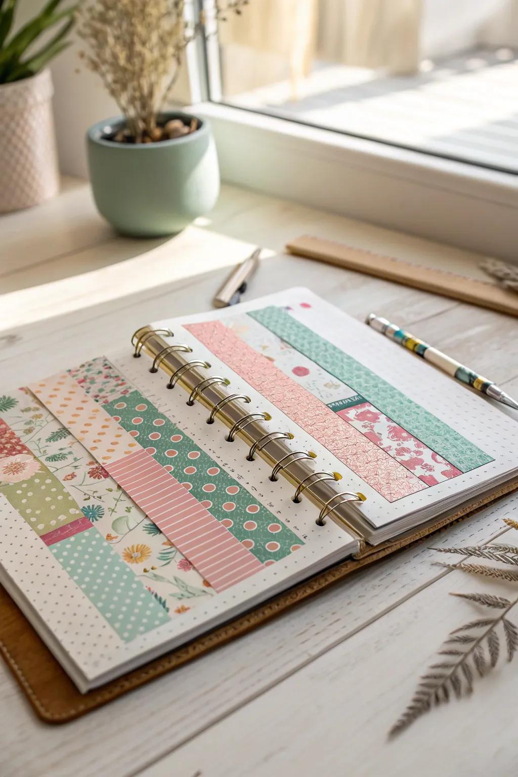 Transform your journal into a masterpiece with colorful washi tapes – where Scandinavian simplicity meets Boho creativity!