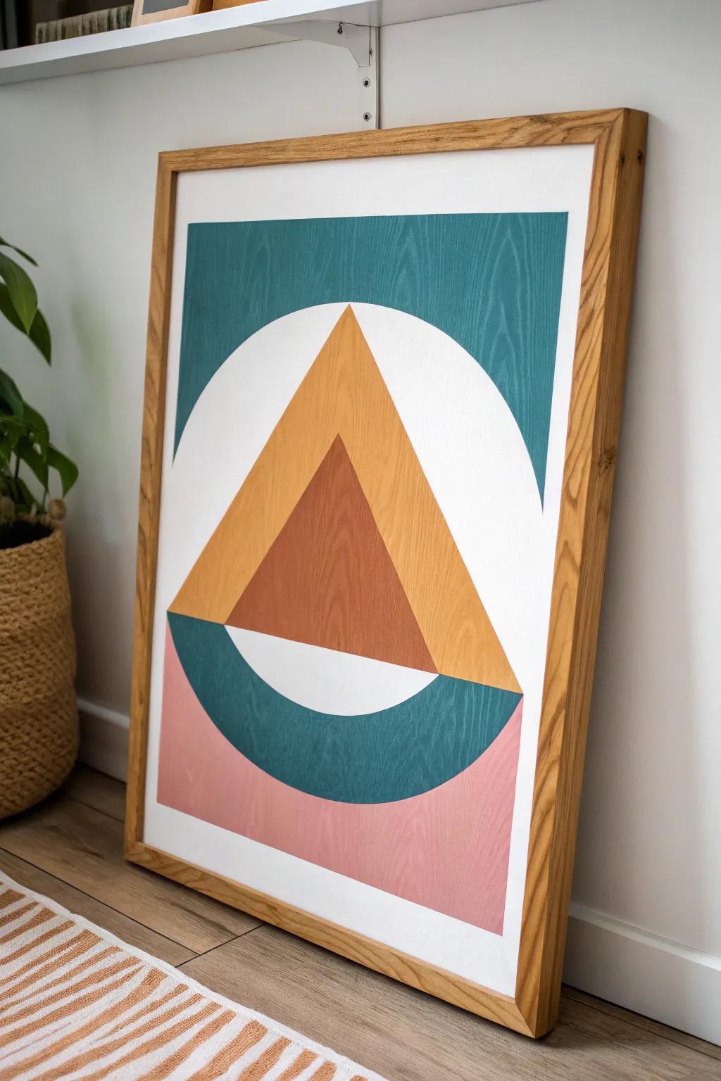Celebrate with structure and style: Geometric elegance for your congrats poster!