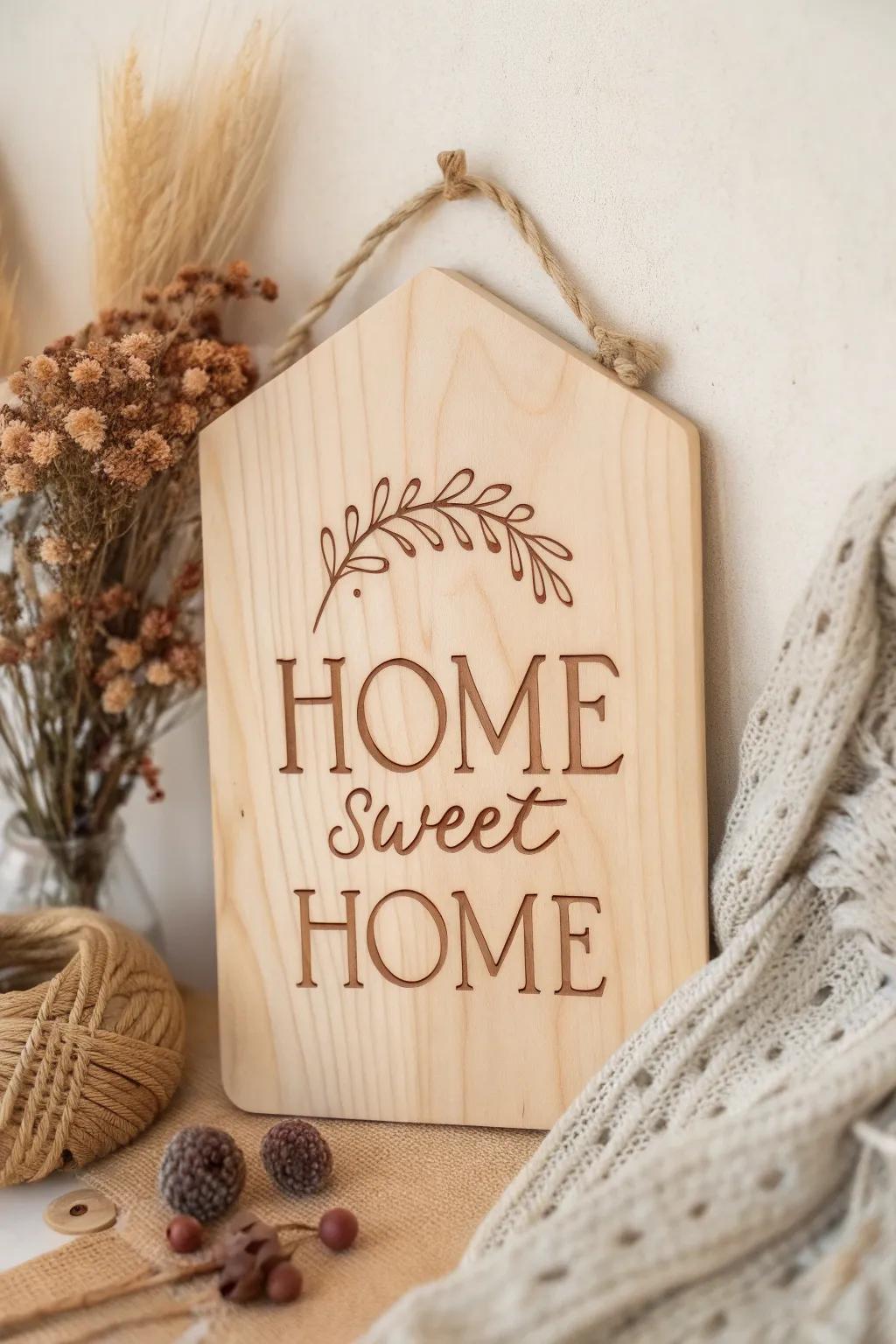 Add a touch of personalized rustic charm to your space with beautifully crafted wooden signs. Perfect for any minimalist and Boho-inspired decor!