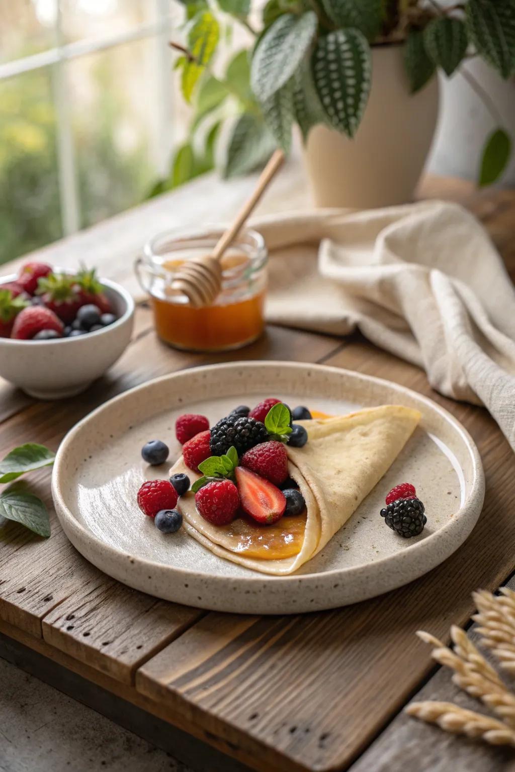 Savor the simplicity of eco-friendly elegance with a crepe bar that delights both the palate and the planet.