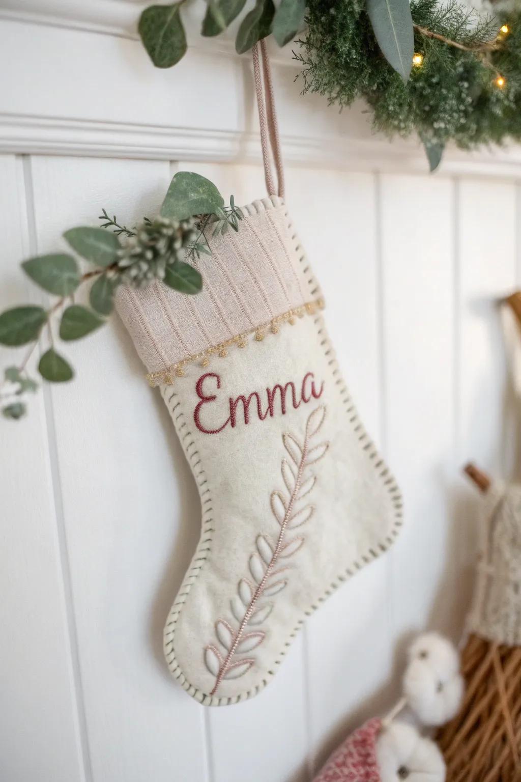 Craft your own piece of holiday magic with personalized mini stockings that add a warm, unique touch to any classroom decor.