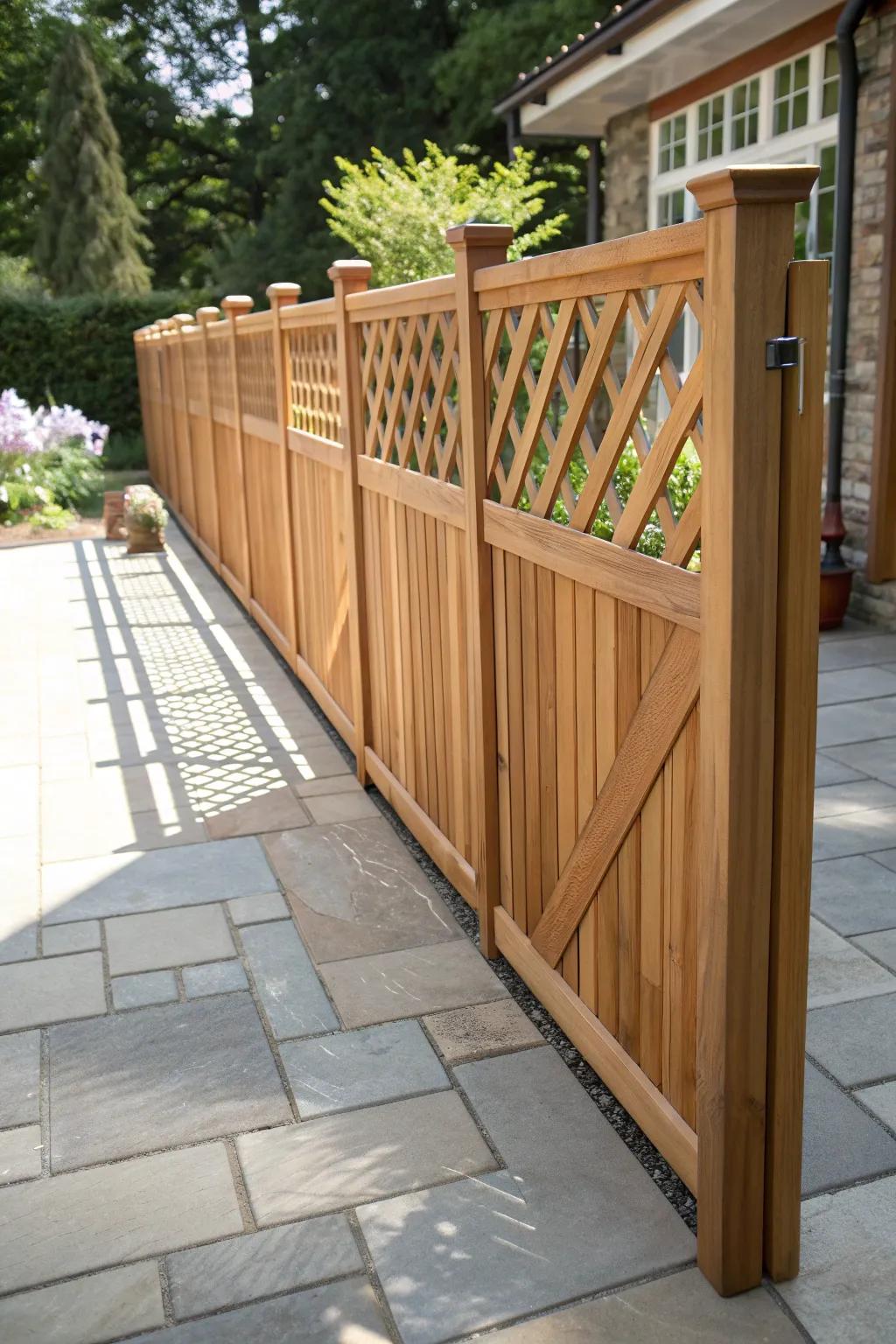 Elevate your patio with a handcrafted removable fence for a stylish and functional dog run.