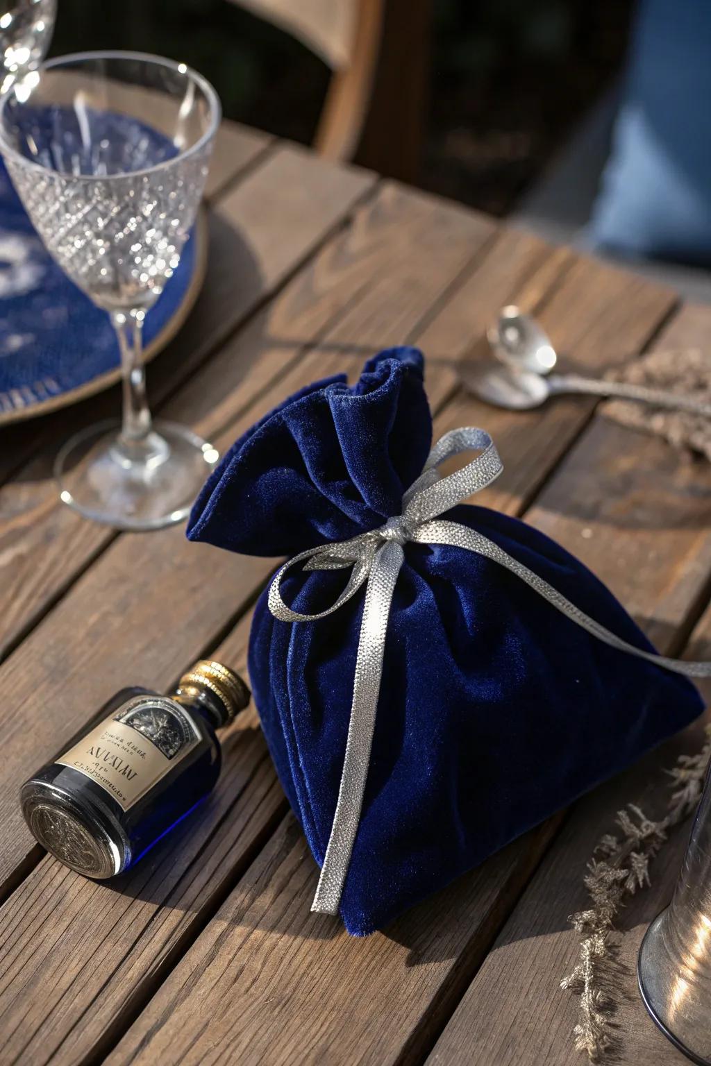 Elevate your gifting game with chic velvet pouches – the perfect touch of luxury for mini liquor bottles.