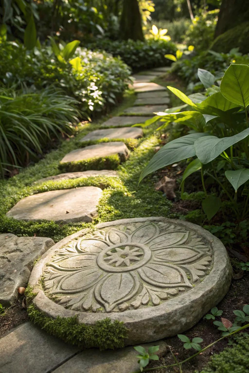 Discover hidden paths with artfully crafted stepping stones.