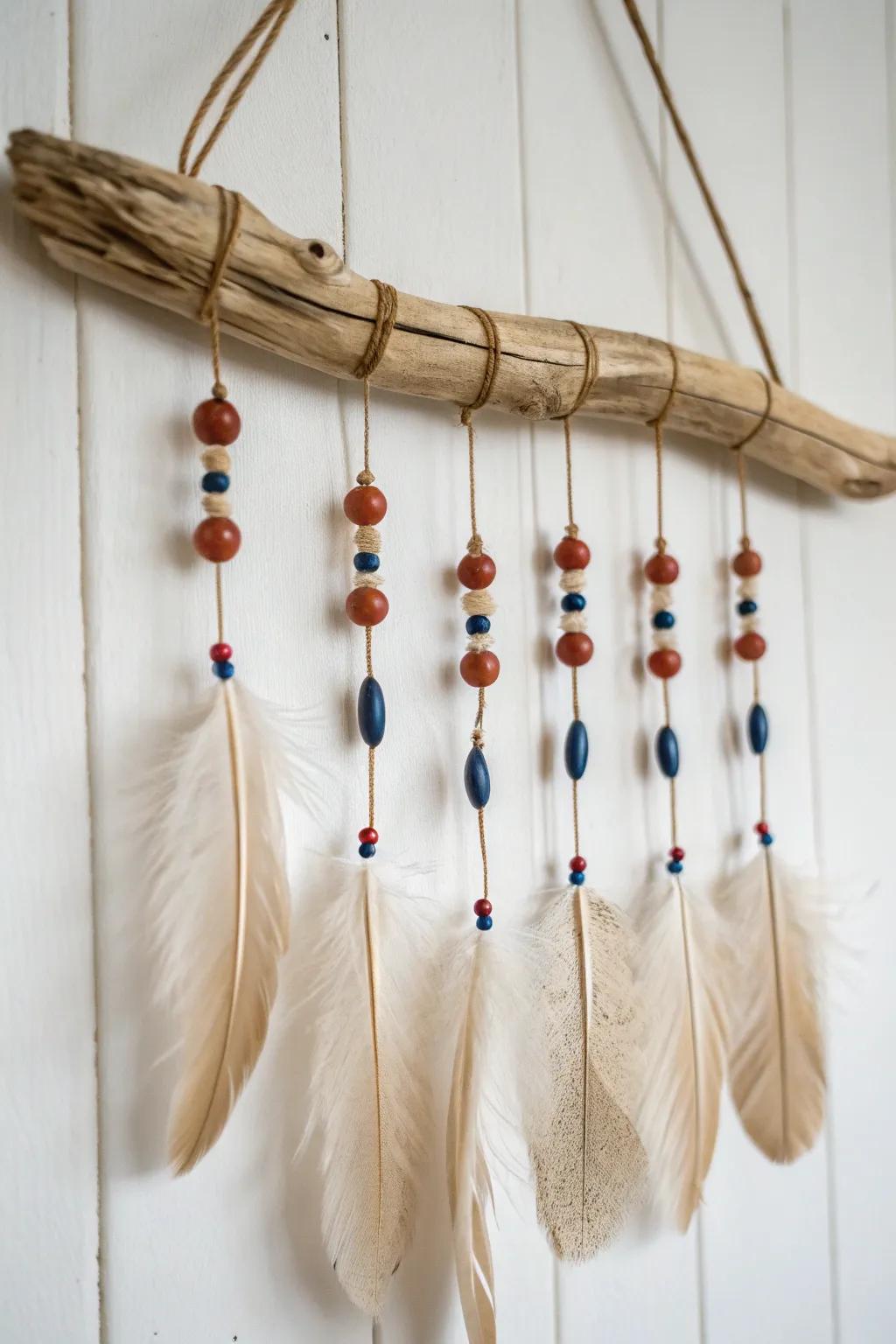 Bring the outdoors in with a boho-chic wall hanging that captures the essence of nature's beauty.