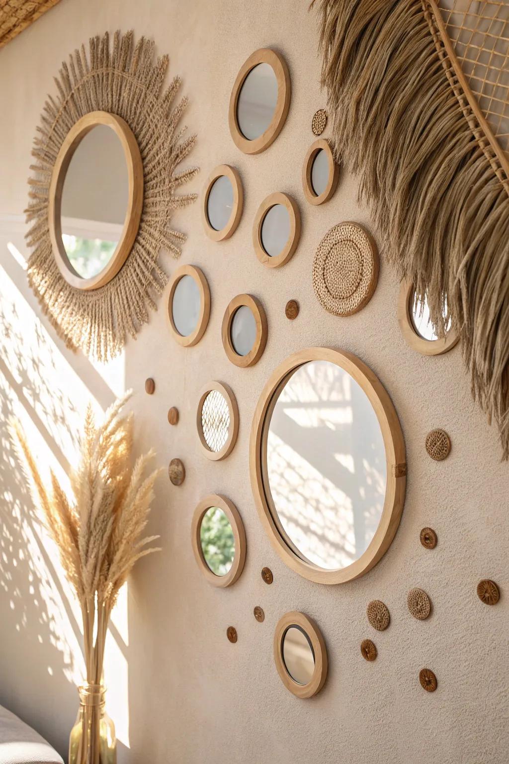 Discover beauty and reflection with a minimalist sensory wall that invites interaction and self-discovery.