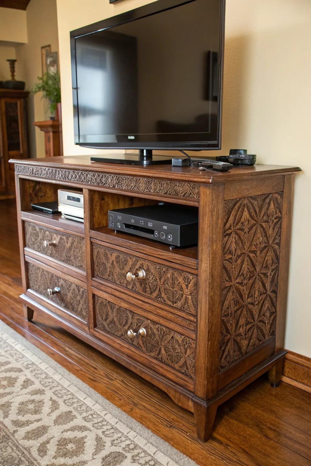 Breathe new life into old furniture with a stunning repurposed TV stand.