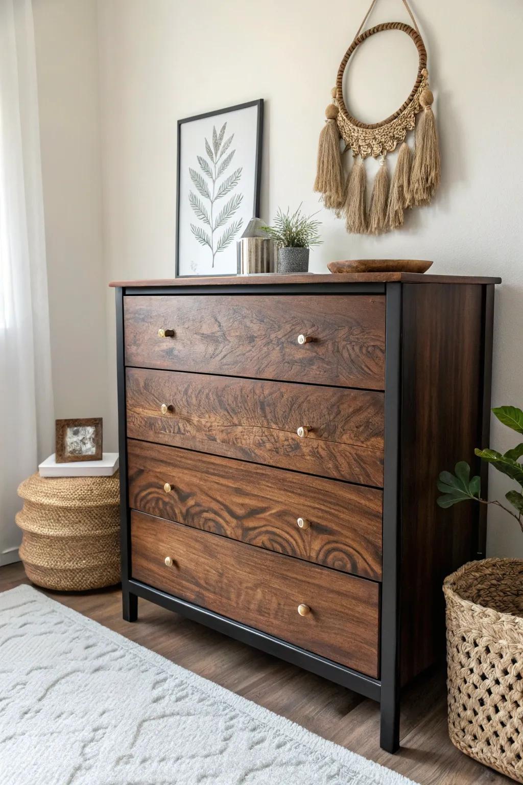 Transform your space with the art of faux wood grain – a touch of nature and elegance for your home.