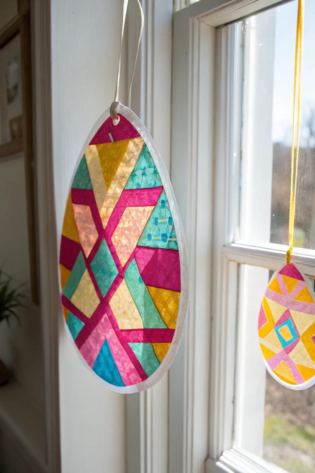 Catch the spring sunshine with these vibrant Easter egg suncatchers, perfect for adding a splash of color to any room!
