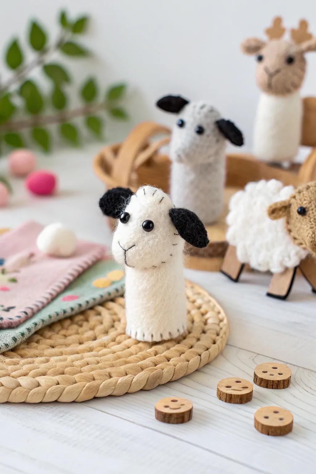 Delight in the charm of farmyard finger puppets - a simple craft that sparks endless creativity and fun!