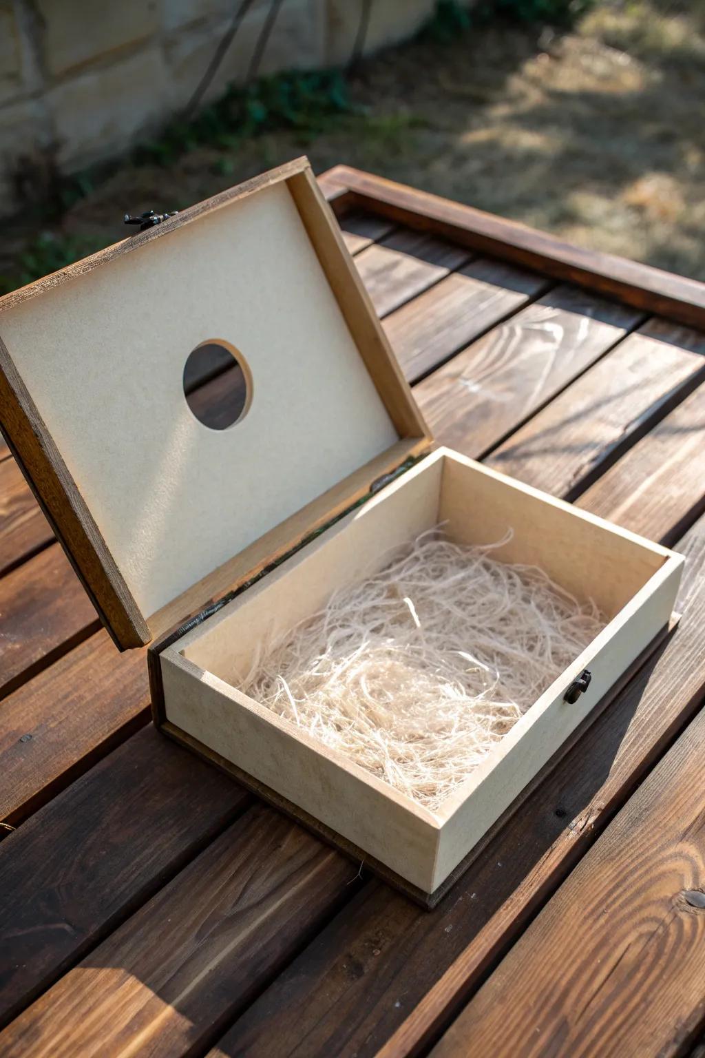 Craftsmanship in simplicity: Create your own effective mouse trap with just a shoebox and tissue paper.