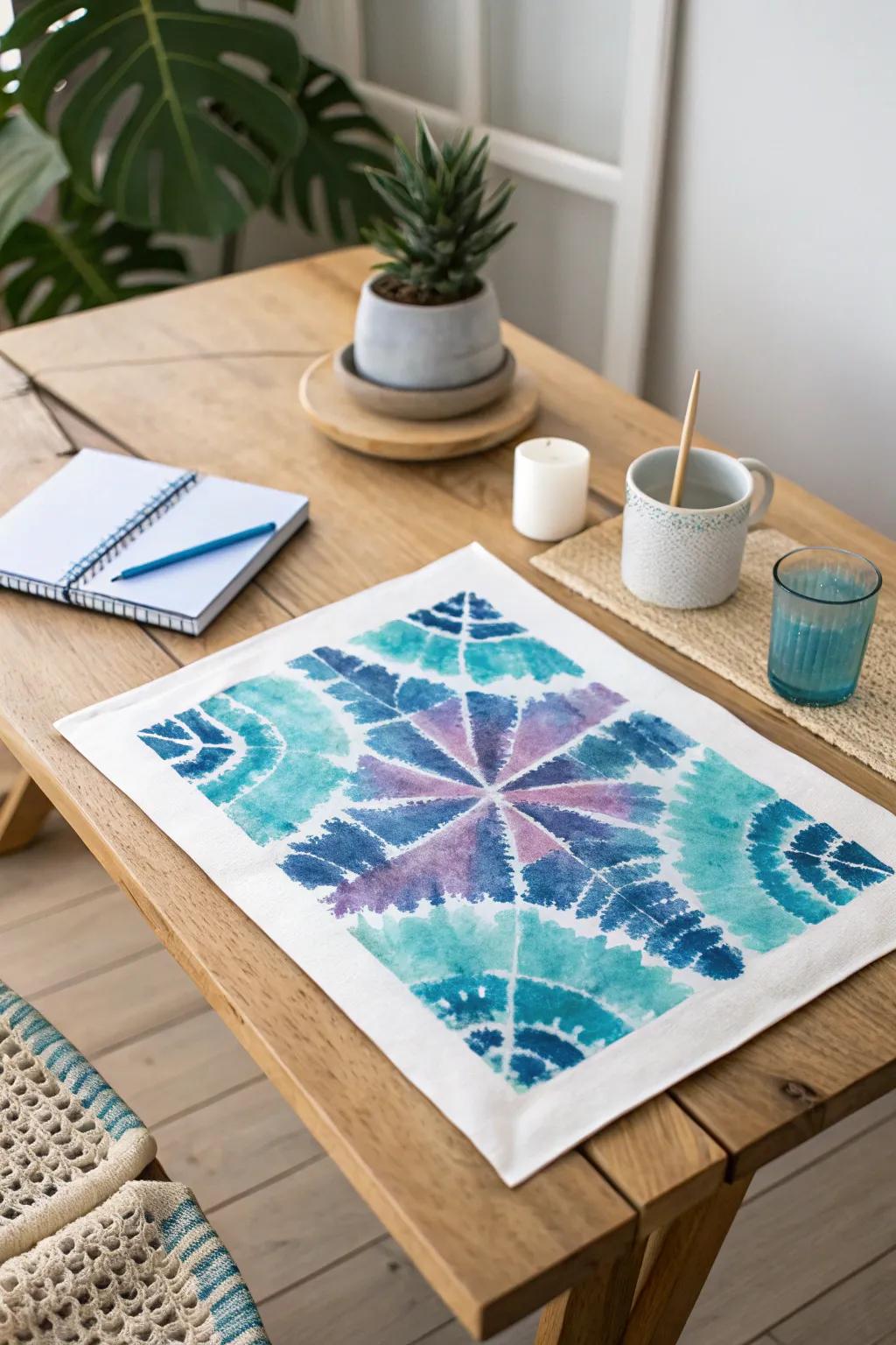 Discover the elegance of Shibori-inspired watercolor art—where simplicity meets striking beauty.
