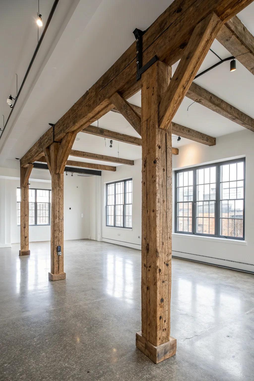 Elevate your open space with a touch of rustic craftsmanship.