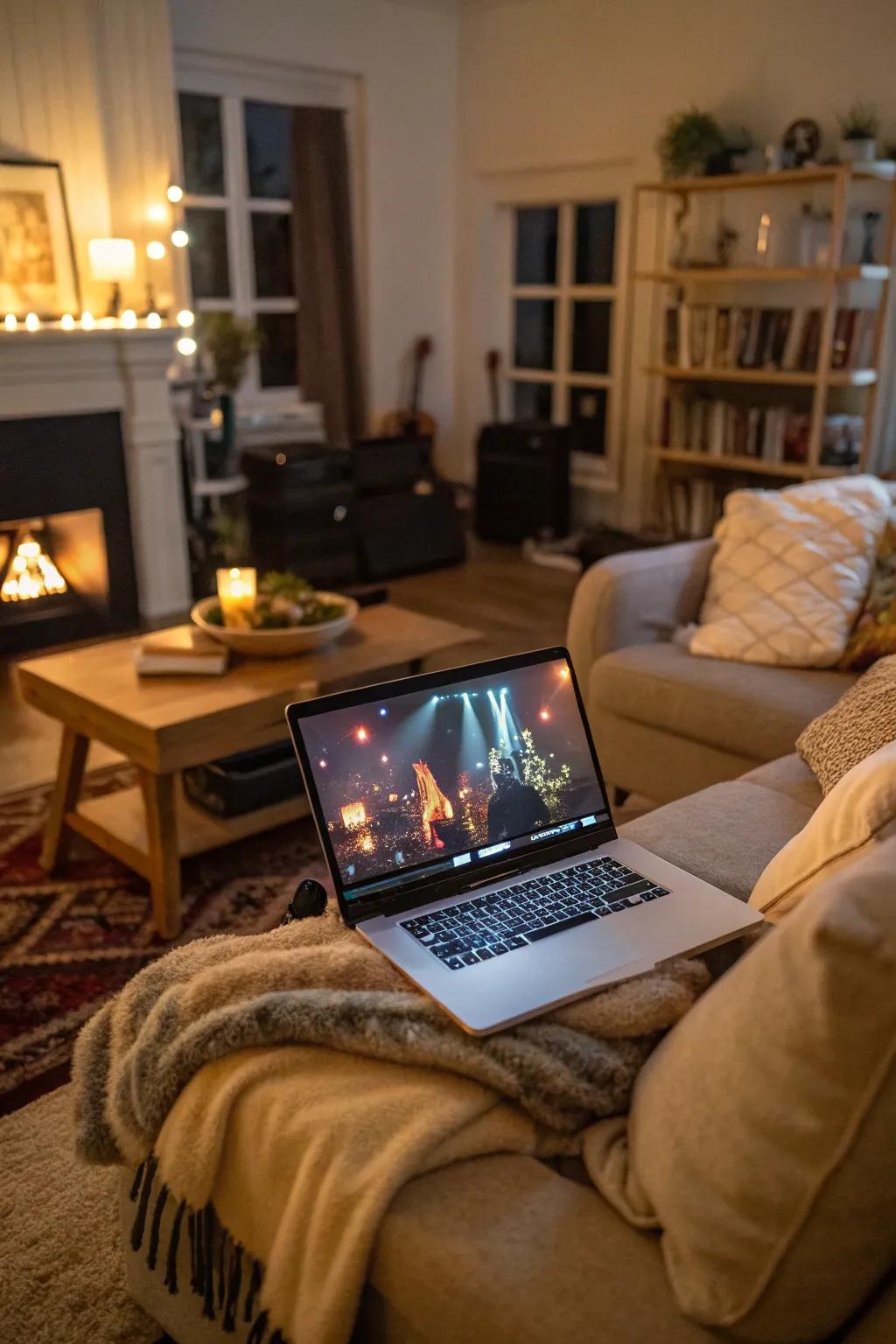 Bring the concert experience home with a virtual music night.