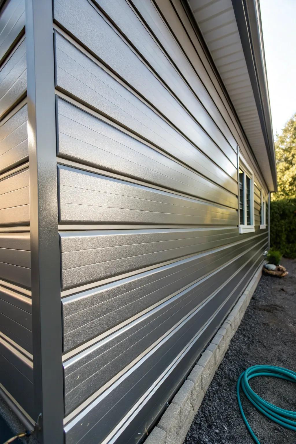 Discover the sleek durability of aluminum siding—effortlessly stylish and easy to maintain.