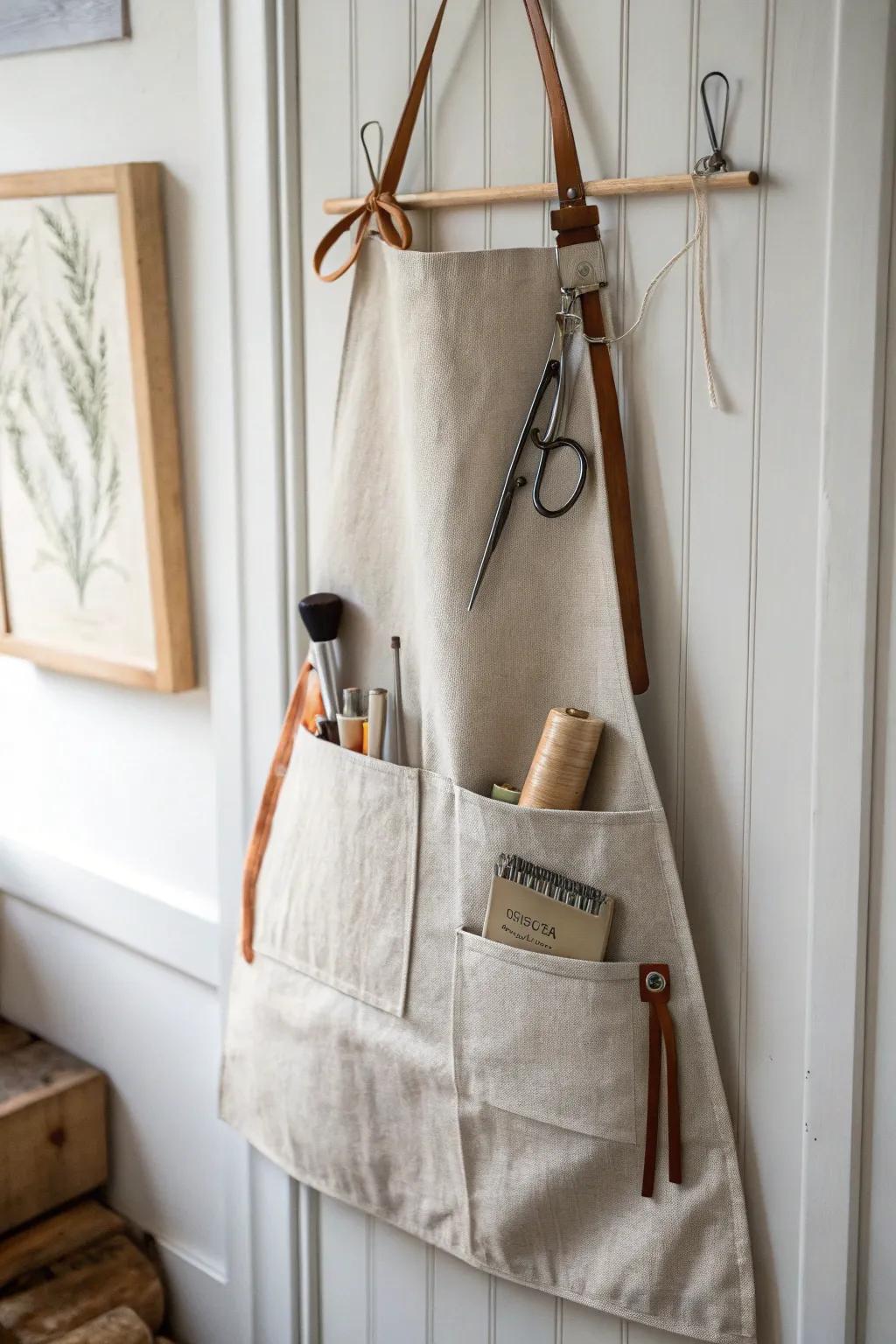Elevate your DIY projects with a stylish and practical crafting apron. Perfect for the modern artisan!