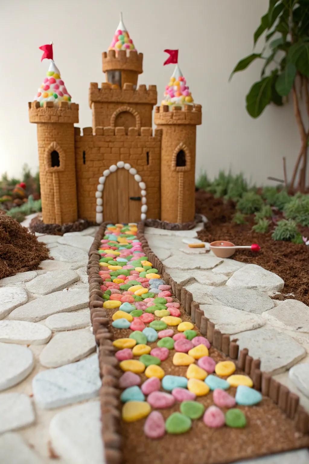 Follow the candy-coated path to your gingerbread dreams.