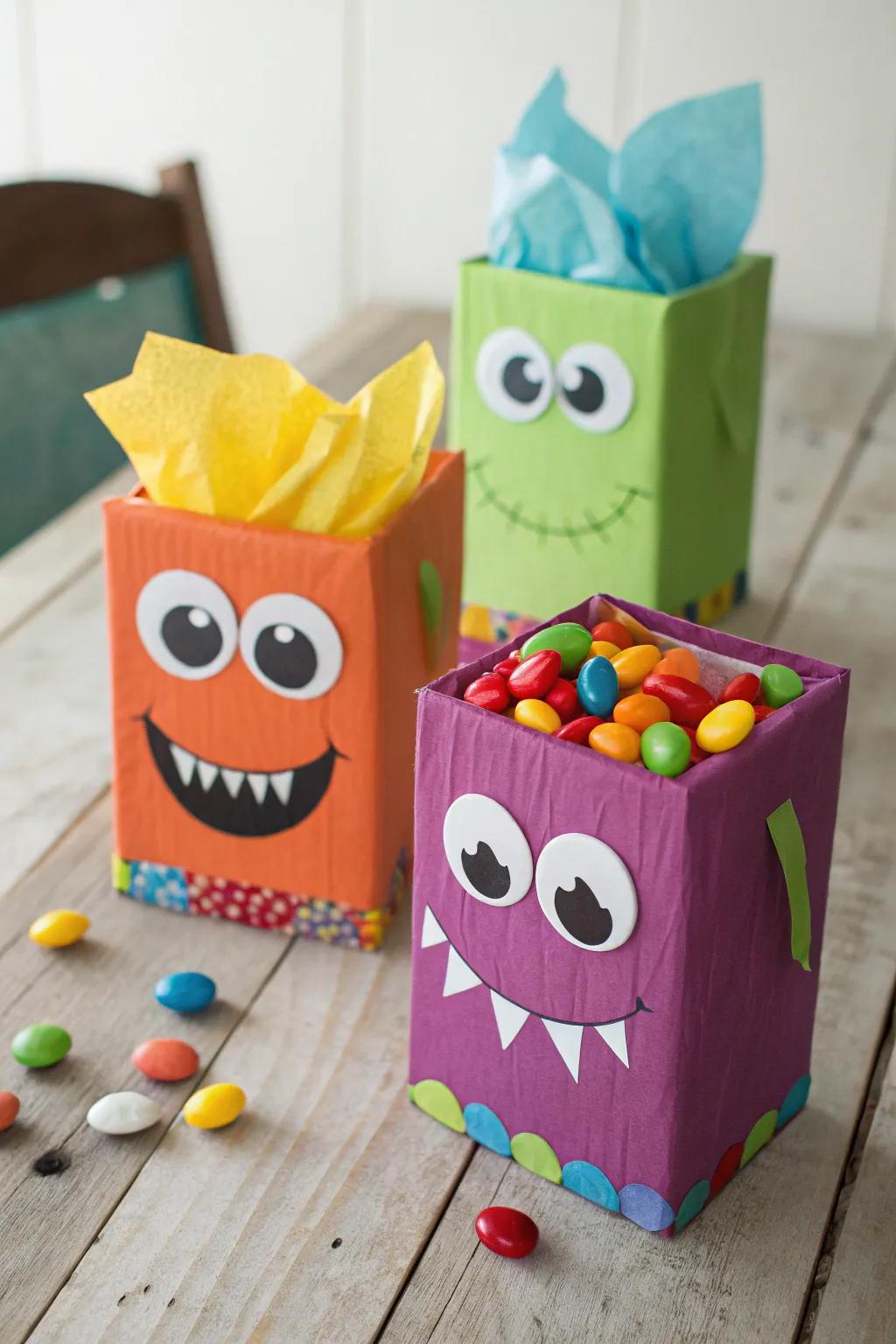 Monstrously fun tissue box treats.