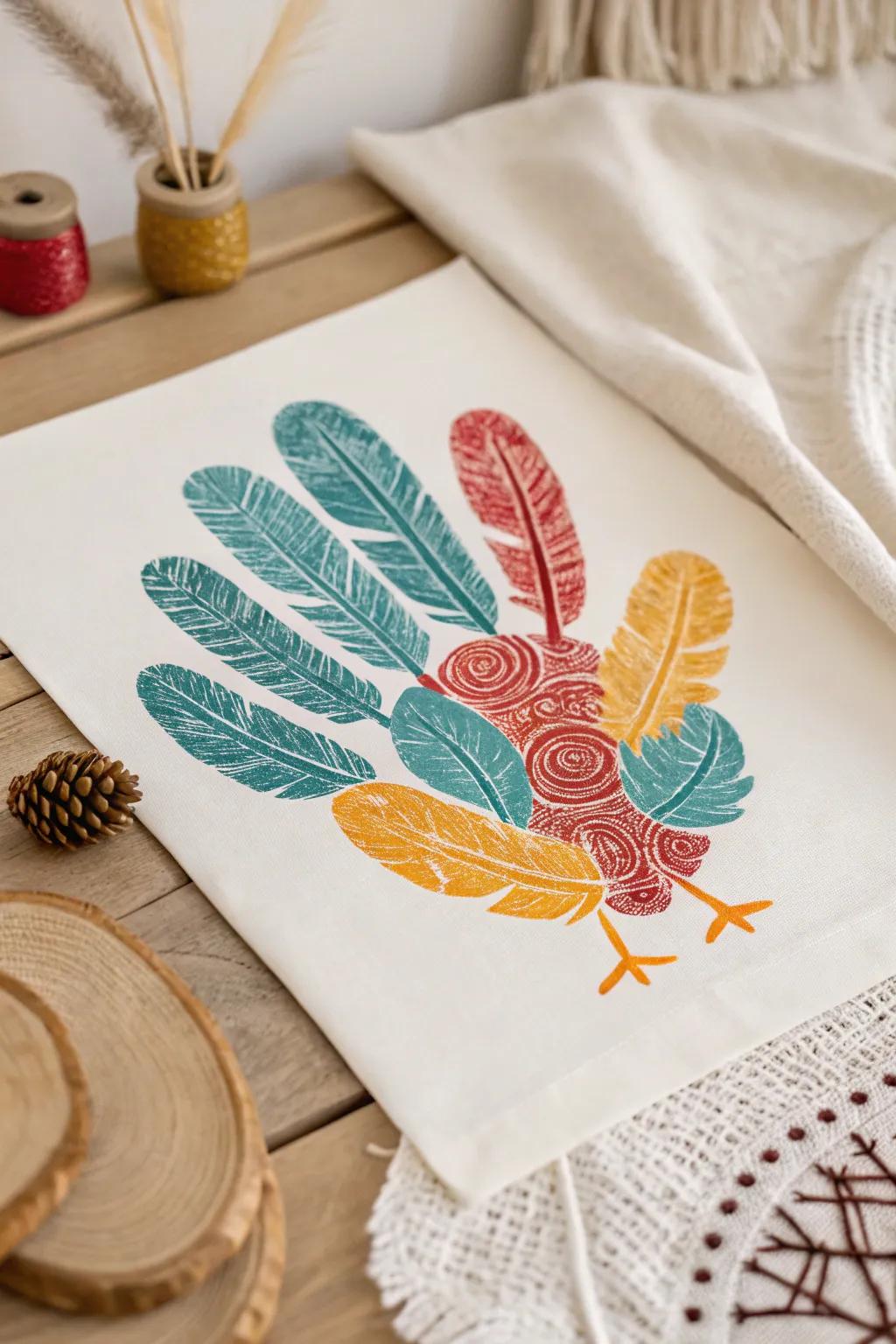 Whimsical Hand Turkey: A Splash of Color and Creativity