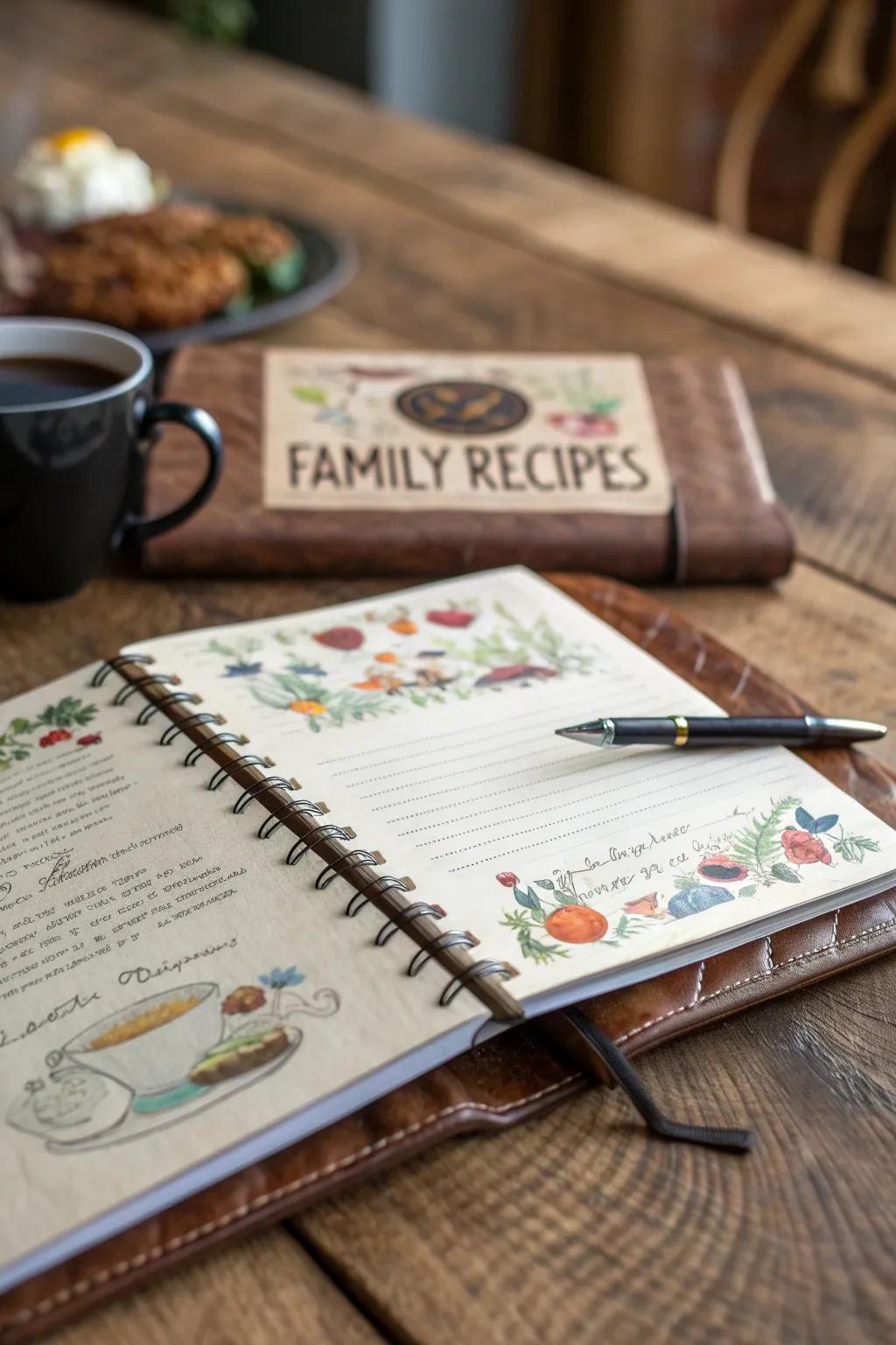 Celebrate Father's Day with a handcrafted family recipe book, a tribute to cherished culinary traditions.