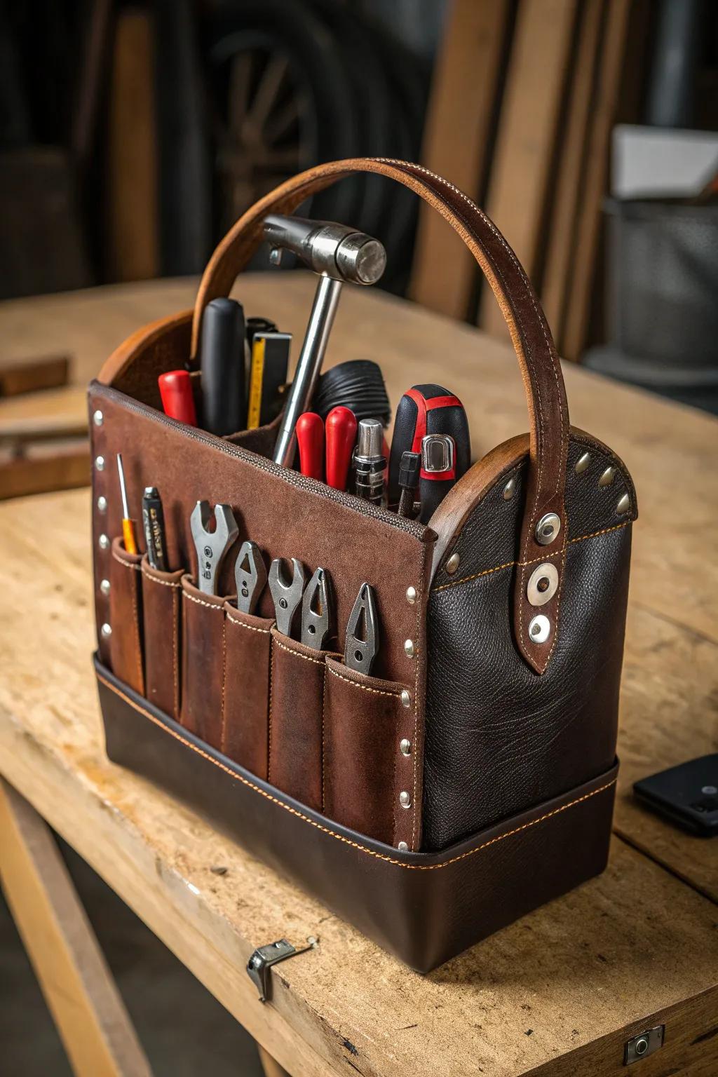 Elevate your home projects with a meticulously organized tool bucket—built for the craftsman on the go.