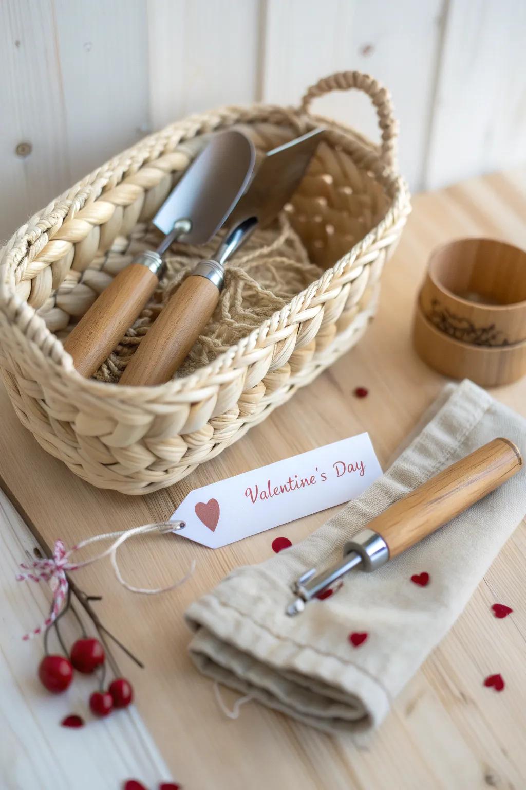 Celebrate his skills with a handcrafted Valentine's Day basket that's as stylish as it is practical! 💪❤️ #ValentinesForHim #CraftsmanshipLove