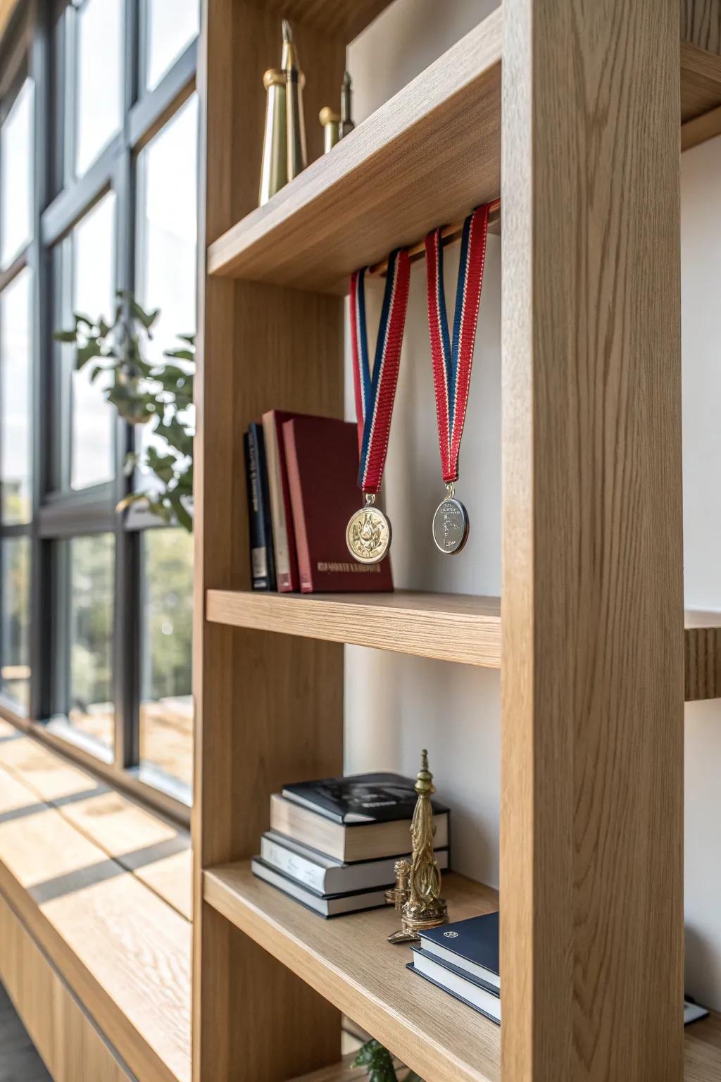 Elevate your decor with a touch of elegance and personal achievement by integrating medals into your furniture.