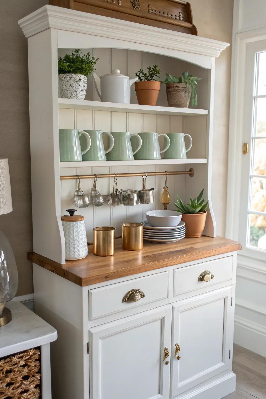 Start your day in style with this charming minimalist coffee station!