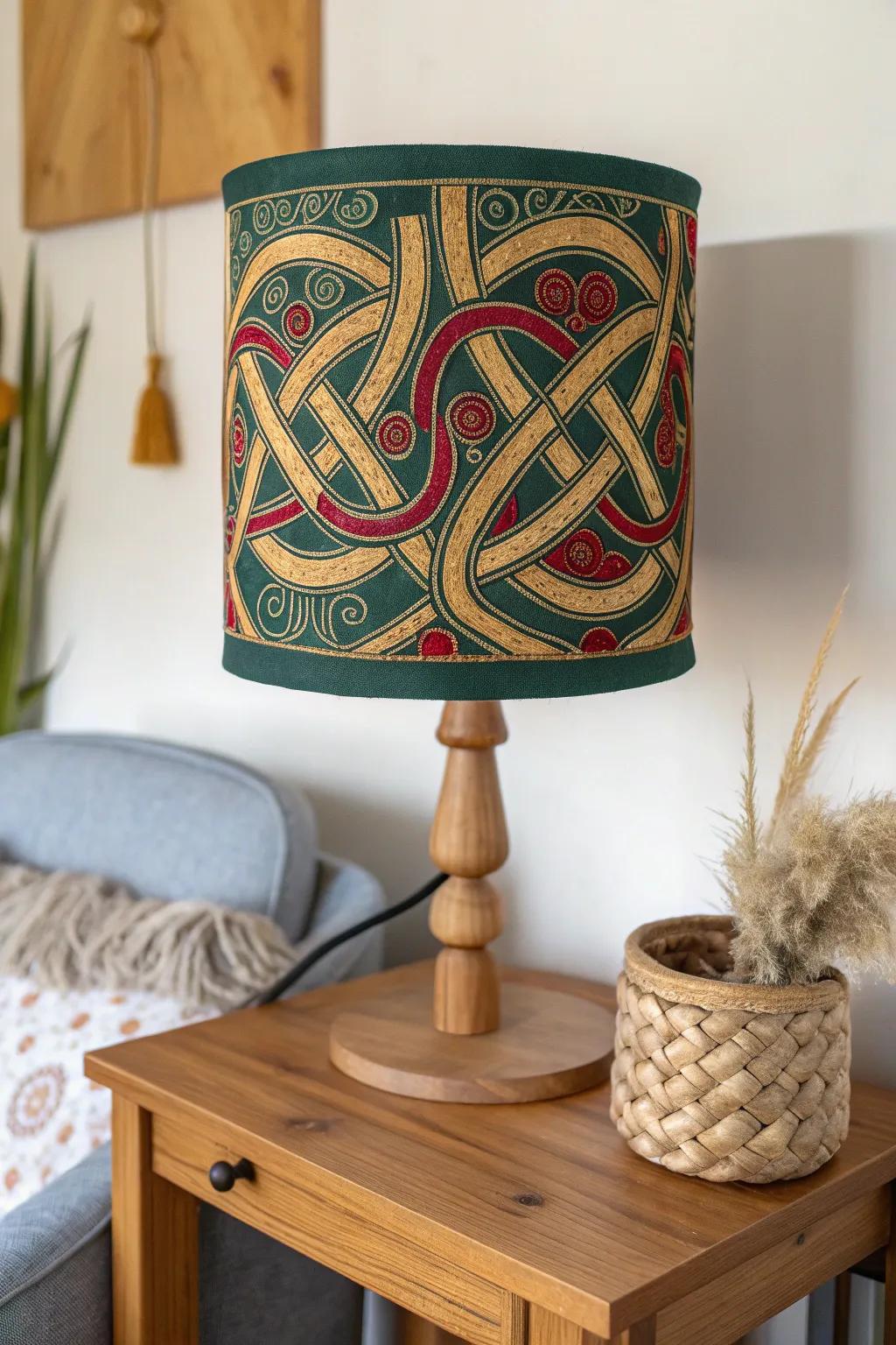 Illuminate your space with cultural elegance — a lampshade inspired by timeless Celtic traditions.