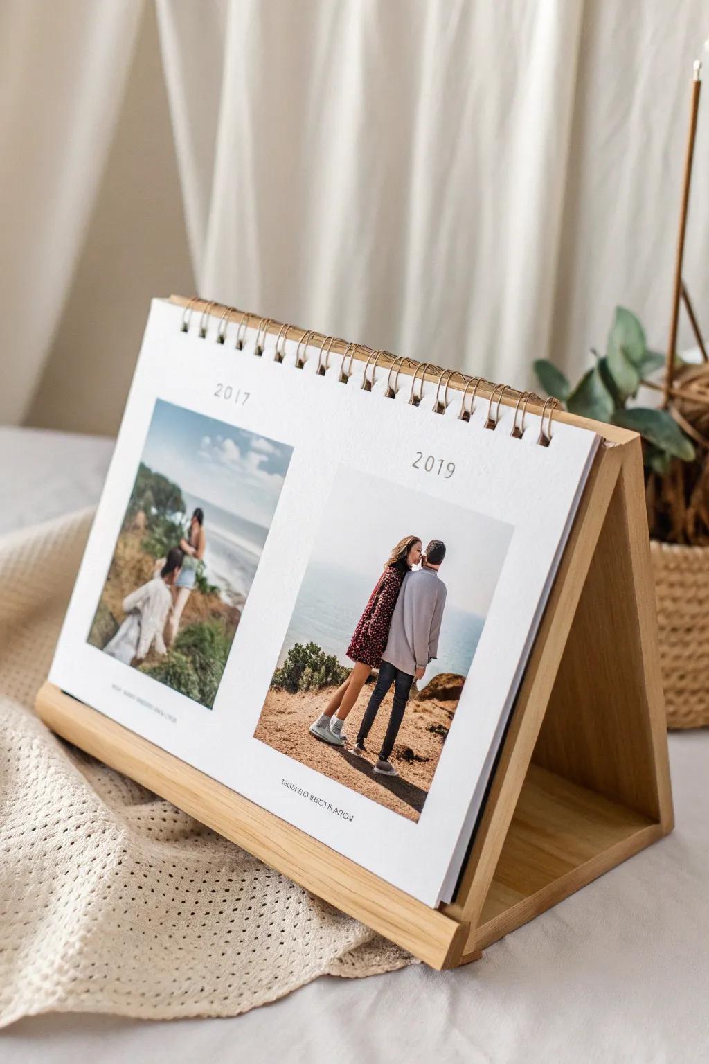 Create a year of cherished memories with a personalized photo calendar, the perfect DIY gift for your boyfriend.