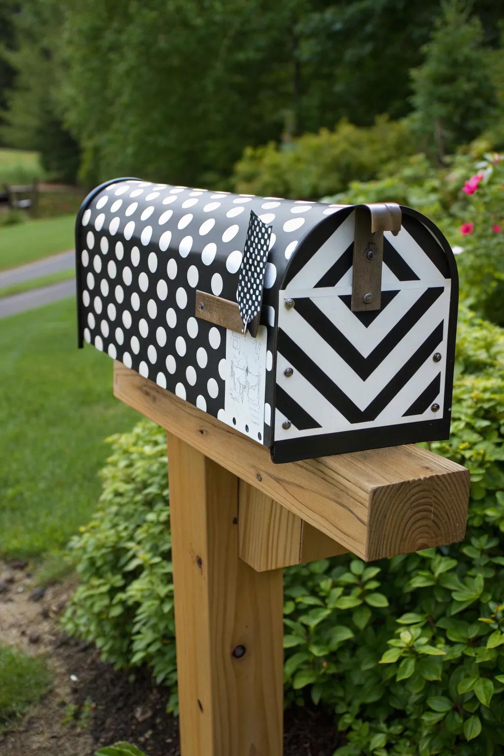 Make a statement with bold, graphic patterns on your mailbox.