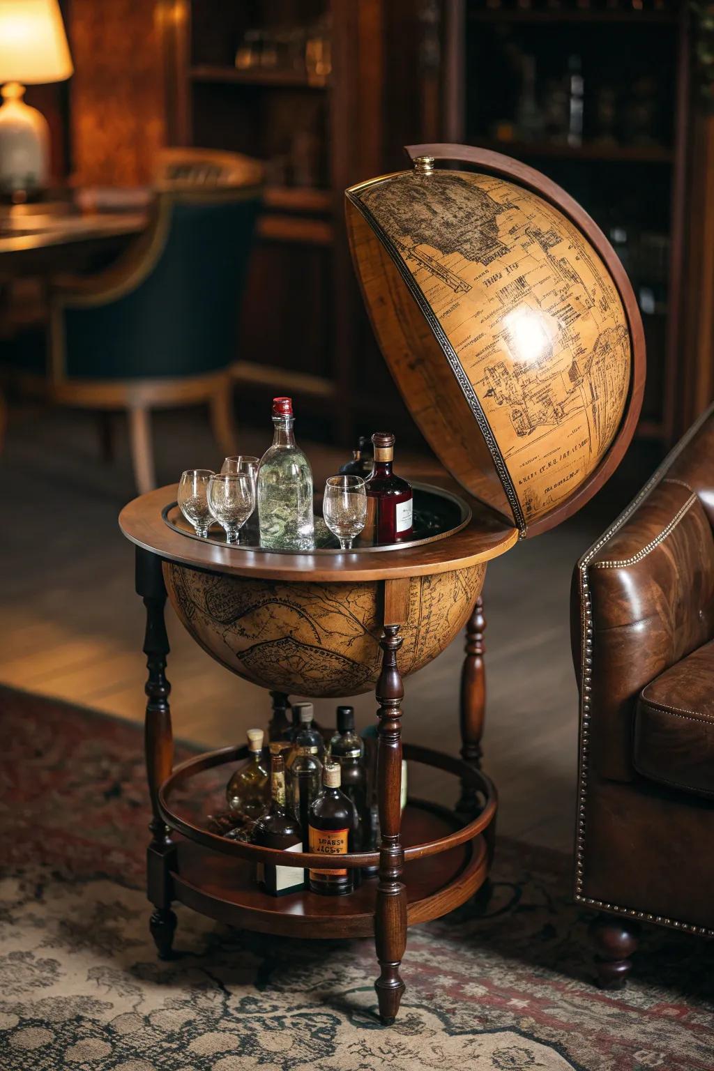 Elevate your man cave with a touch of vintage charm—where every piece tells a story.