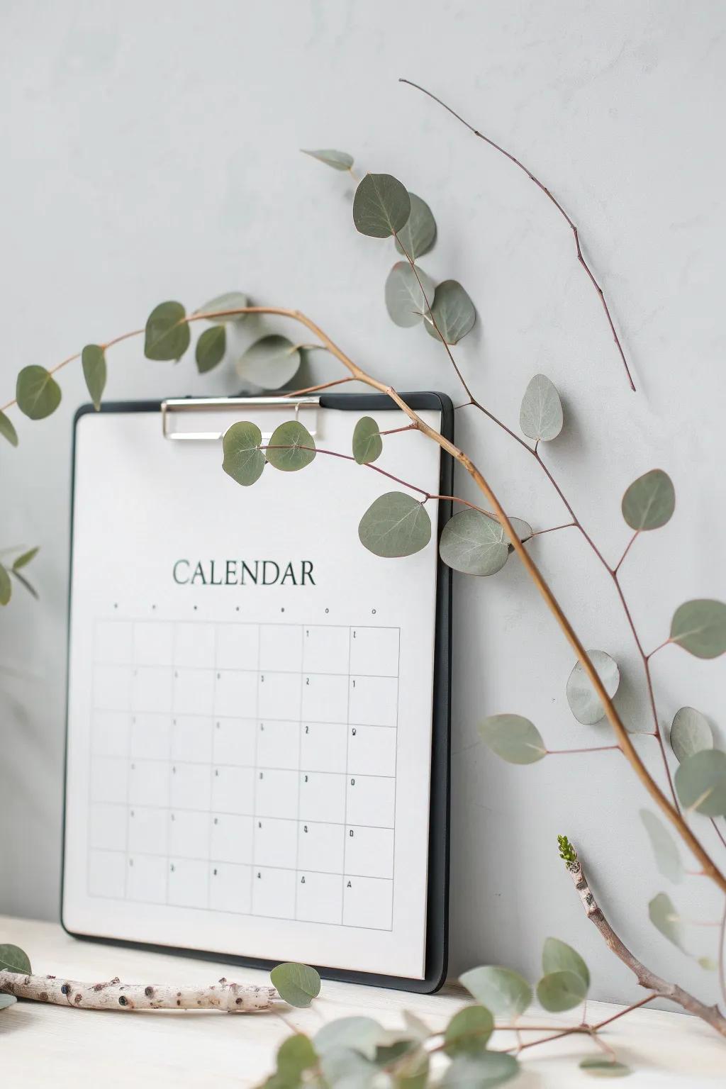Embrace the beauty of simplicity with a nature-inspired calendar design. 🍃✨ #MinimalistElegance #ScandinavianStyle
