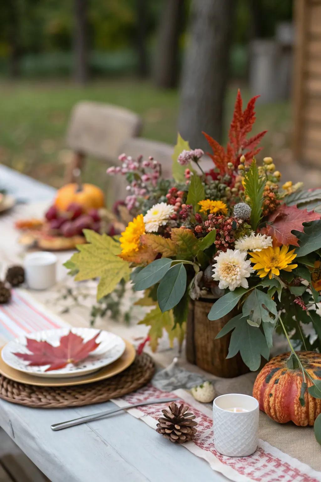 Seasonal decor keeps the table fresh and relevant.