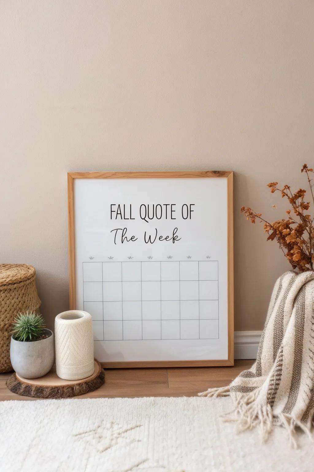 Elevate your autumn days with a touch of inspiration—discover the beauty of simplicity with a fall quote of the week.