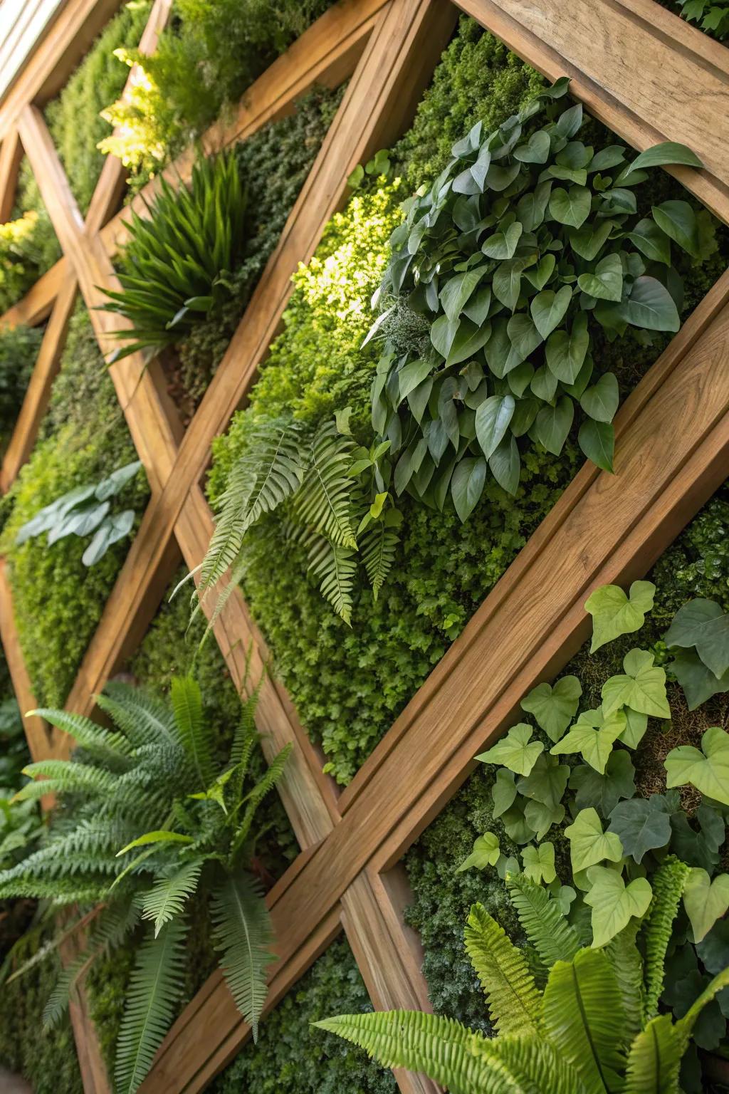 Transform your outdoor space into a tranquil retreat with a beautifully crafted living wall.